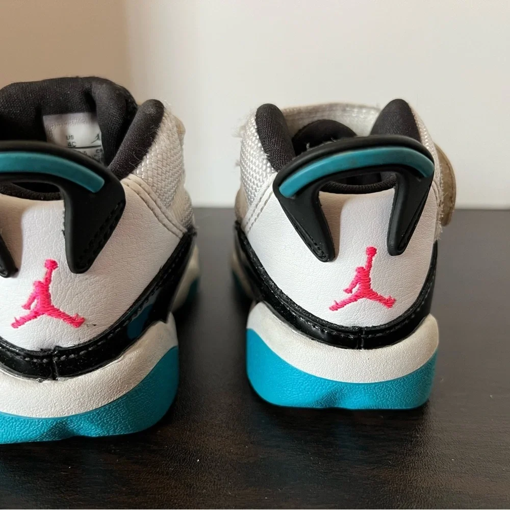 Jordan Black and White Sneakers with Patent Leather